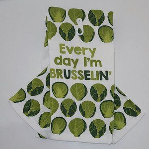RITZ EVERY DAY I'M BRUSSELIN kitchen towel - 100% Cotton - St. Patrick's Green